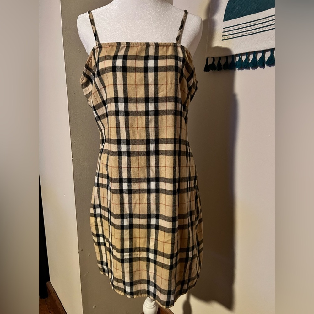 Romwe Cami Plaid Dress Women’s Large